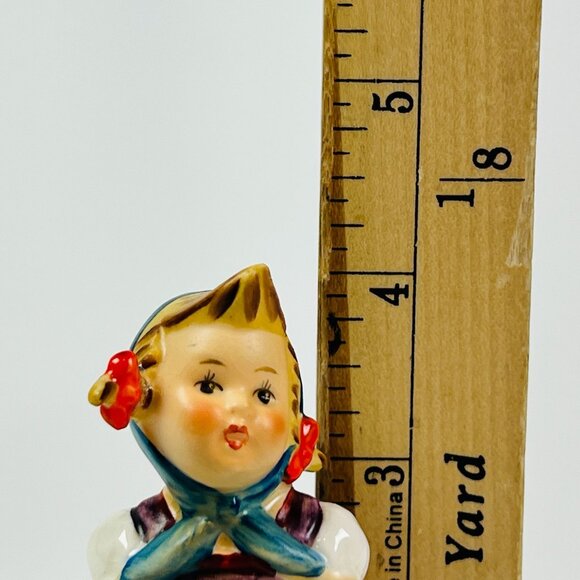 Vintage 1957-63 Hummel Figurine Little Helper Girl With Basket 4In Tall TMK-3 - Picture 5 of 6